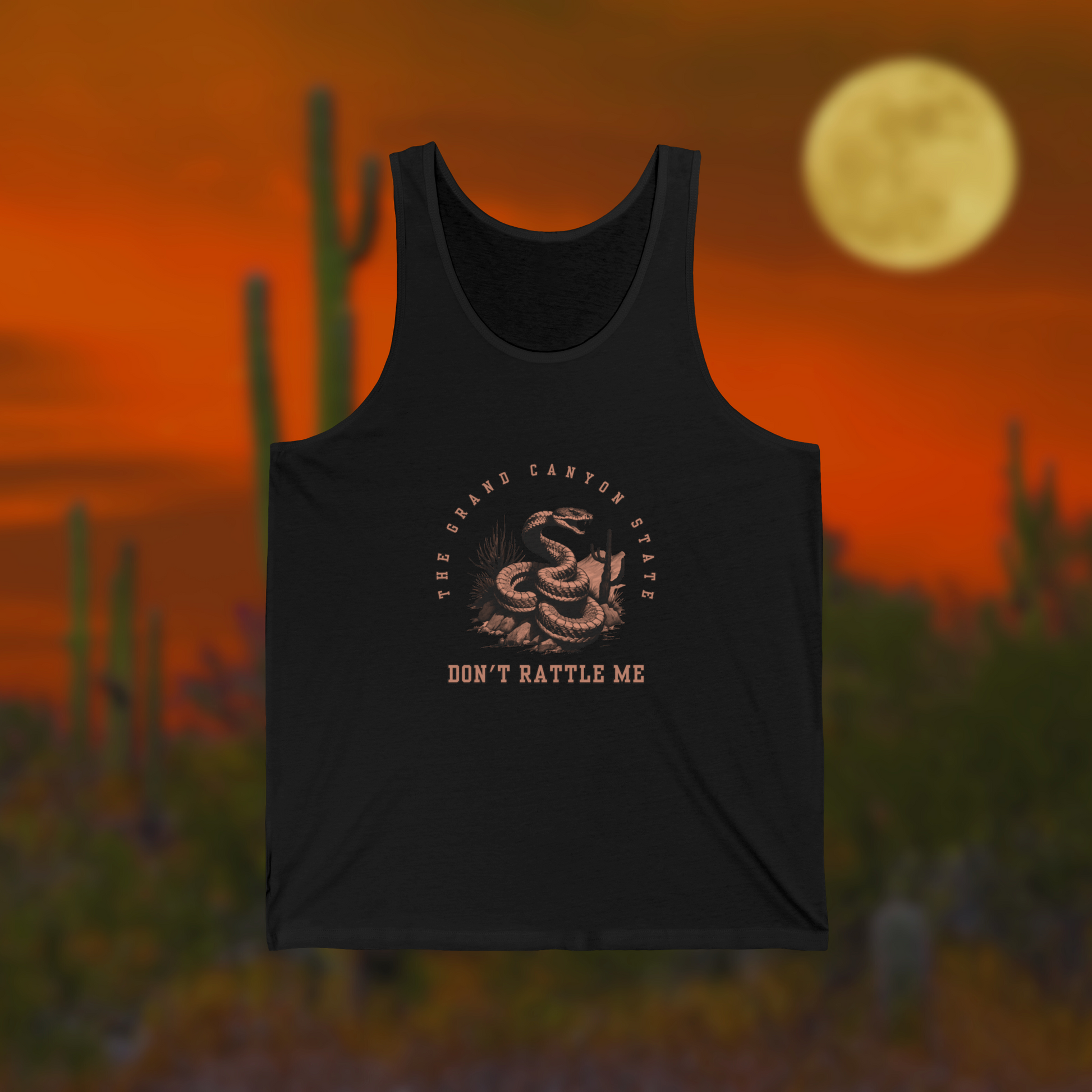 Arizona Snake Tank Top, Color Black